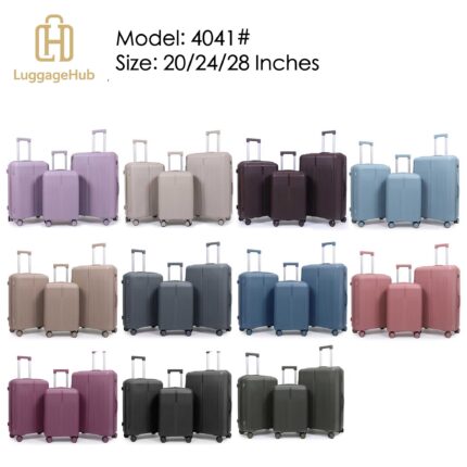 PP Travel Luggage – Hard Shell, 4-Wheel, Paper-Box Packed Model 4041